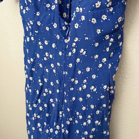 FAITHFULL THE BRAND | La Villa Blue Floral Print Wide-Leg Jumpsuit | Size 6 - Picture 10 of 13